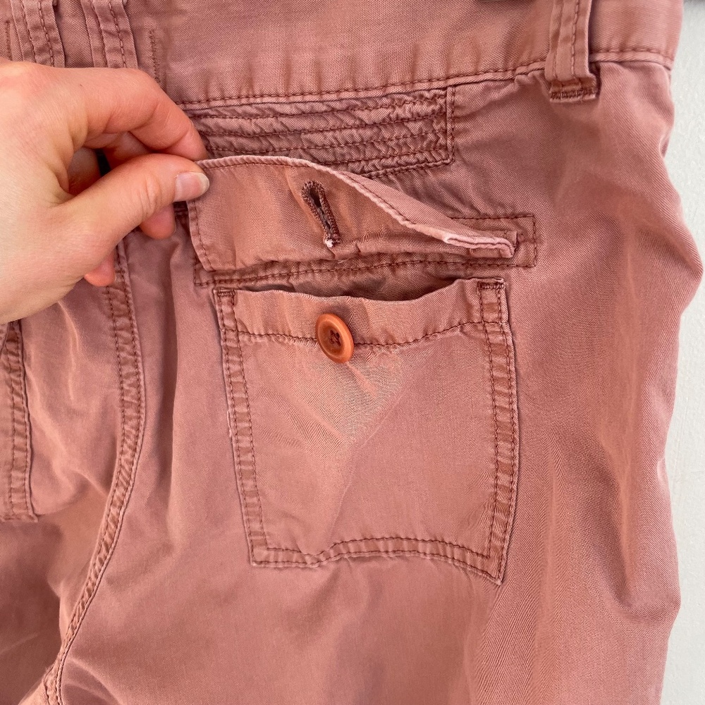 Madewell | dusty rose camp stitch slouch straight crop utility cargo pant chino - Picture 8 of 15